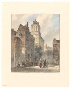 View of the Town Hall of Delft by Johannes Bosboom