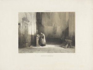 Hubert Duifhuis Reading in a Church by Johannes Bosboom