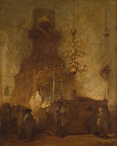 Interior of a German Synagogue in the Hague, 1875-80