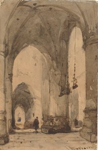 Interior of the Sint-Bavokerk in Haarlem by Johannes Bosboom