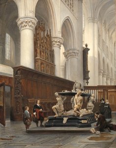 The Choir of the Church of Our Lady in Breda with the Tomb of Engelbert II of Nassau