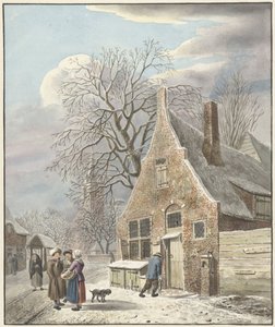 Village Under Snow