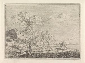 Landscape with Cart and Two Fishermen