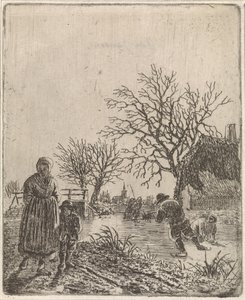 Landscape with Skaters by Johannes Christiaan Janson
