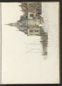 Quay Near the Groothoofdspoort in Dordrecht by Johannes Christiaan Schotel