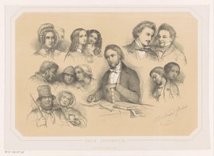 Charles Dickens Among Figures from David Copperfield