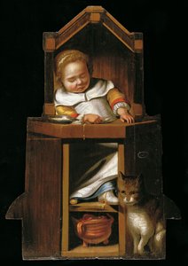 Sleeping Baby in Highchair