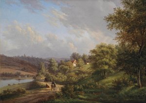 A Peaceful Day in a Hilly Landscape