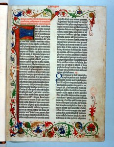 Page from a Gutenberg Bible by Johannes Gutenberg