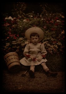 Child Before Flowers by Johannes Hendrikus Antonius Maria Lutz