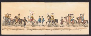 Historical Parade by Students of the Groningen University, 1850 (plate 5) by Johannes Hermanus van de Weijer
