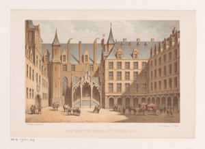 Courtyard of the Palace on the Koudenberg by Johannes Hilverdink