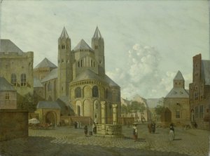 Imaginary Cityscape with Romanesque Church