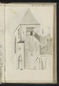 Cityscape near the Great Church in Hoorn by Johannes Huibert Prins