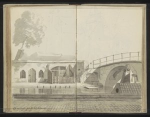Weesbrug over de Oudegracht in Utrecht by Johannes Huibert Prins