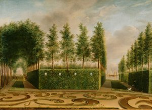 A Formal Garden, 1766 by Johannes Janson