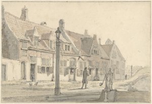 At the Koepoort in Delft by Johannes Jelgerhuis