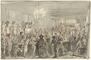 A Revolutionary Meeting in Delft in 1795 by Johannes Jelgerhuis