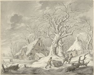 Winter Landscape by Johannes Jelgerhuis