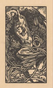 Winged Woman with Skulls
