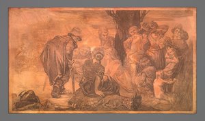 Group of Men and Women by a Tree