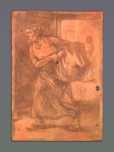 Woman Carrying a Bale by Johannes Josephus Aarts
