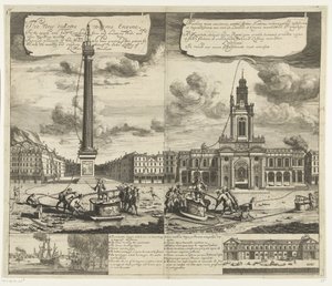 Use of Fire Engines in London, ca. 1690-1700 by Johannes Kip