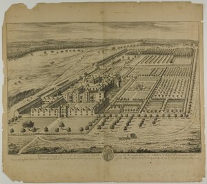 Knowle in the Parish of Sevenoaks in Kent (plate 24 from Britannia Illustrata) by Johannes Kip