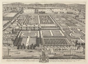 View of Beaufort House and Chelsea 1699 by Johannes Kip