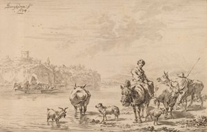 Woman Seated on a Mule