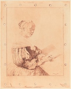 Young Girl at the Keyboard, 1767 by Johannes Kornlein