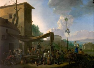Village Scene with Peasants Merrymaking