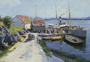 Ferry Wharf in Western Norway