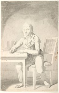 Young Boy Writing at a Table by Johannes Senn