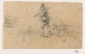 Hunter with Dogs and a Hare on His Back