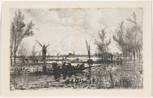Dutch Landscape by Johannes Tavenraat