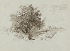 Group of Oaks in Wolfheze by Johannes Warnardus Bilders