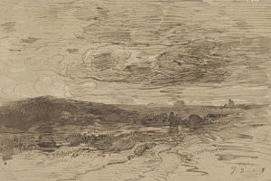 Heath in Drente by Johannes Warnardus Bilders