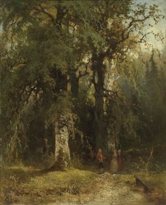 View in the Woods by Johannes Warnardus Bilders