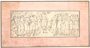 The Sermon on the Mount. Sketch for a Lost Relief for the Marble Church (gable ends above corner windows) by Johannes Wiedewelt