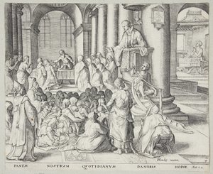 The Sermon in the Church by Johannes Wierix
