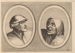 "Dief-achtighe Tijs" and "Nies Spoel-de-Nap" by Johannes and Lucas van Doetechum after Pieter Bruegel the Elder