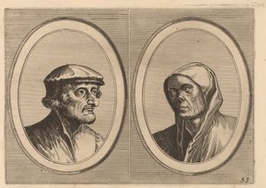 "Careful Krijn" and "Little Brother Piggy Bank" by Johannes and Lucas van Doetechum after Pieter Bruegel the Elder