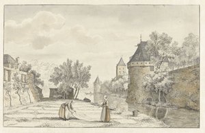 View of the Plompetoren in Utrecht by Johannes de Bosch