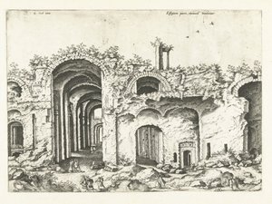 Third View of the Baths of Diocletian (Romeinse ruïnes, 1561) by Johannes of Lucas van Doetechum (attributed to)