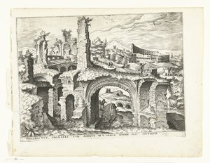 View of the Colosseum (Roman Ruins, 1561) by Johannes of Lucas van Doetechum (attributed to)
