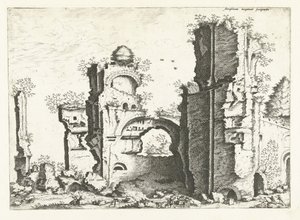 View of Ruins, Possibly the Baths of Caracalla by Johannes of Lucas van Doetechum (attributed to)