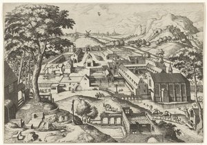 Landscape with Saint Jerome (series title: Landscapes with Christian Stories) by Johannes of Lucas van Doetechum