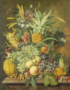 Still Life with Fruit by Johannes or Jacobus Linthorst
