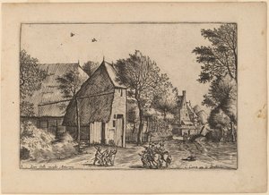 Village Road with Draw Well